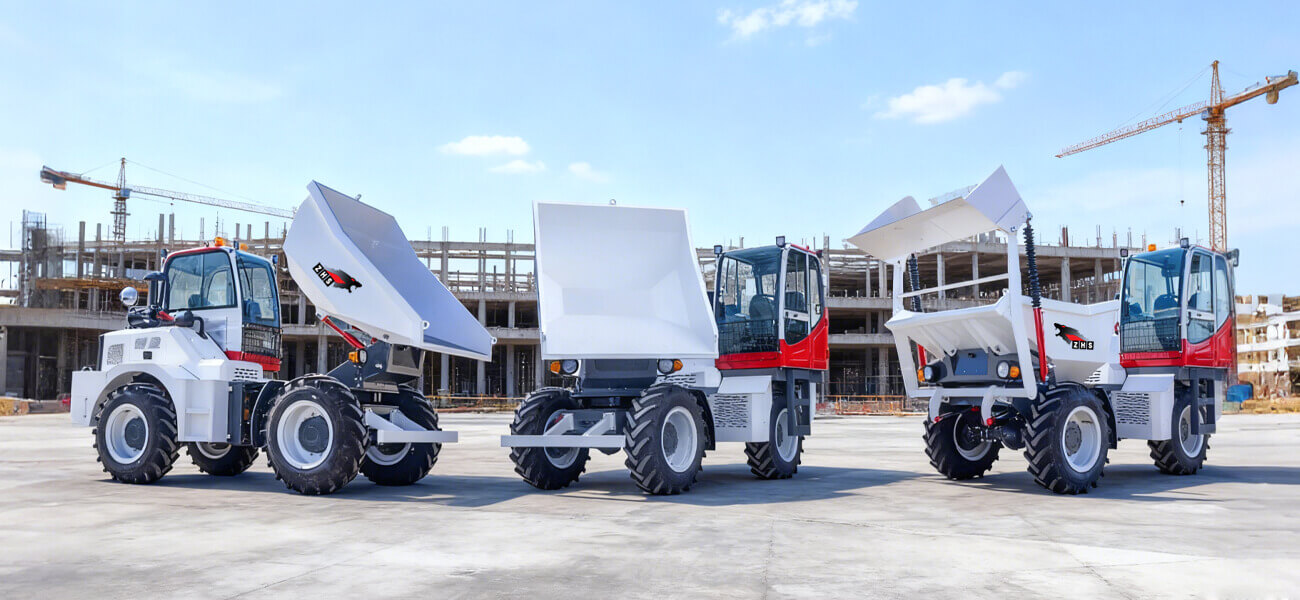 ZHS Site Dumpers - Three models showcasing versatility